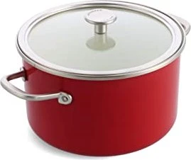KitchenAid CC003270-001 Steel Core Enamel Kochtopf 24cm 6l empire rot