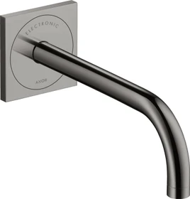 Hansgrohe Axor Uno elektrische Waschbeckenarmatur 225 mit Temperaturvoreinstellung und Netzanschluss polished black chrome