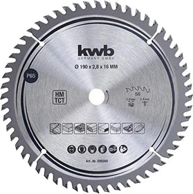 kwb Präzision Kreissägeblatt 56Z, 190x1.8x16mm, 1 Stück