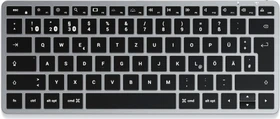 Satechi Slim X1 Backlit Keyboard, schwarz/grau, Bluetooth, DE (ST-BTSX1M-DE)