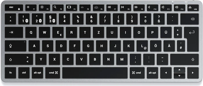 Satechi Slim X1 Backlit Keyboard, schwarz/grau, Bluetooth, DE