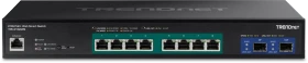 TRENDnet TPE Rackmount 2.5G Smart Switch, 8x RJ-45, 2x SFP+, 240W PoE+ (TPE-3102WS)