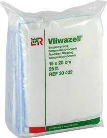 Lohmann & Rauscher Vliwazell Saugkompressen unsteril, 15 x 20cm, 25 Stück
