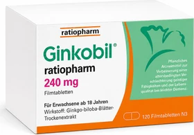 Ginkobil ratiopharm 240mg Filmtabletten, 120 Stück