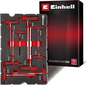 Einhell E-Case Inlay T-Griff Schraubendrehersatz, 9-tlg.