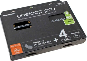 Panasonic eneloop pro (Gen 5) Storage Case Micro AAA NiMH 930mAh, 4er-Pack