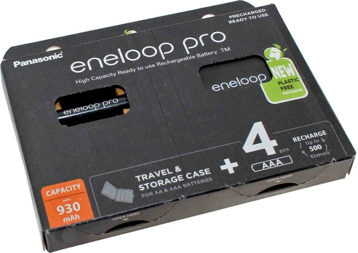 Panasonic eneloop pro (Gen 5) Storage Case Micro AAA NiMH 930mAh, 4er-Pack
