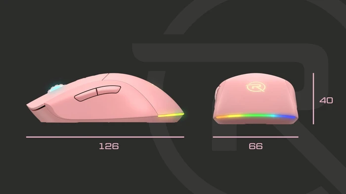 Rapture Cobra Wireless Gaming Maus rosa, USB