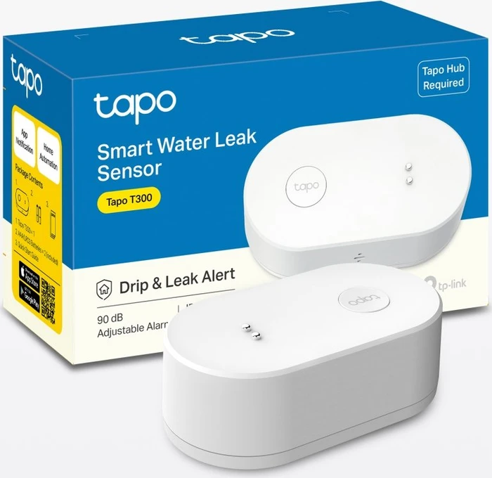 TP-Link Tapo T300, WLAN Smart Wasserleckdetektor, Funk-Wassermelder