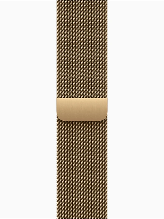 Apple Watch Series 12 (GPS + Cellular) 42mm Titan brillantgold mit Milanaise-Armband brillantgold