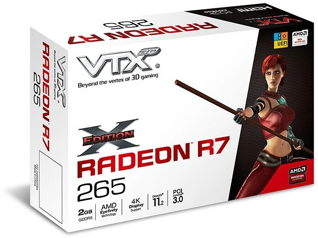 VTX3D Radeon R7 265 X-Edition, 2GB GDDR5, DVI, HDMI, DP