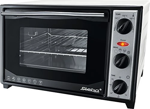 Steba Mini Backofen KB 27 U.2 | 20 Liter | 1500 Watt | Umluft | Drehspieß | Timer 60 Min | Antihaft-Innenraum | Weiß Image