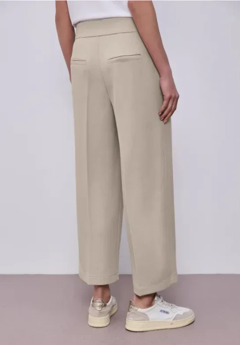 Street One High Waist Wide Leg im Casual Fit Hose cobble stone (Damen)
