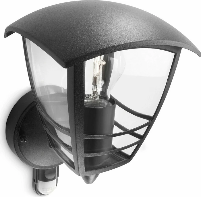 Philips myGarden Creek Wandleuchte mit Bewegungssensor schwarz