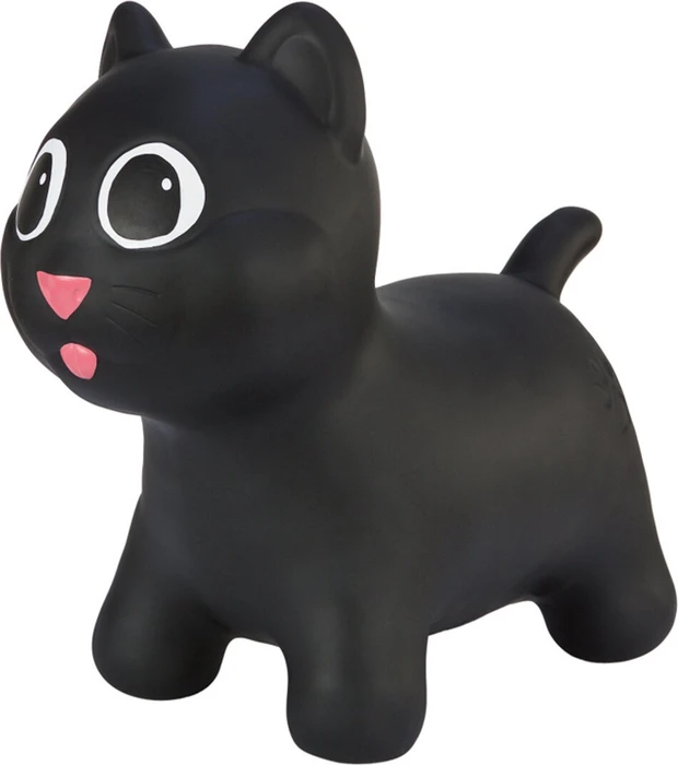Hoppimals Hüpftier Katze schwarz mit Pumpe