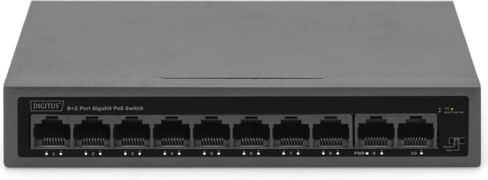 Digitus DN-953 Desktop Gigabit Switch, 10x RJ-45, 60W PoE+