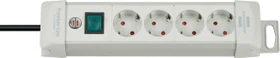 Brennenstuhl Premium-Line mit Schalter, 4-fach, 1.8m, grau