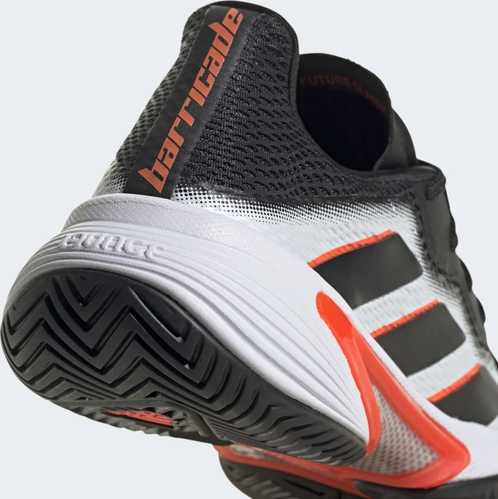 adidas Barricade cloud white/core black/solar red (Herren)