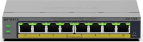 Netgear GS100 Desktop Gigabit Smart Switch, 8x RJ-45, 62W PoE+ (GS108EP-100)
