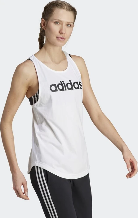 adidas Loungewear Essentials Loose Logo Funktionsshirt ärmellos weiß/schwarz (Damen)