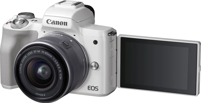 Canon EOS M50 weiß mit Objektiv EF-M 15-45mm 3.5-6.3 IS STM