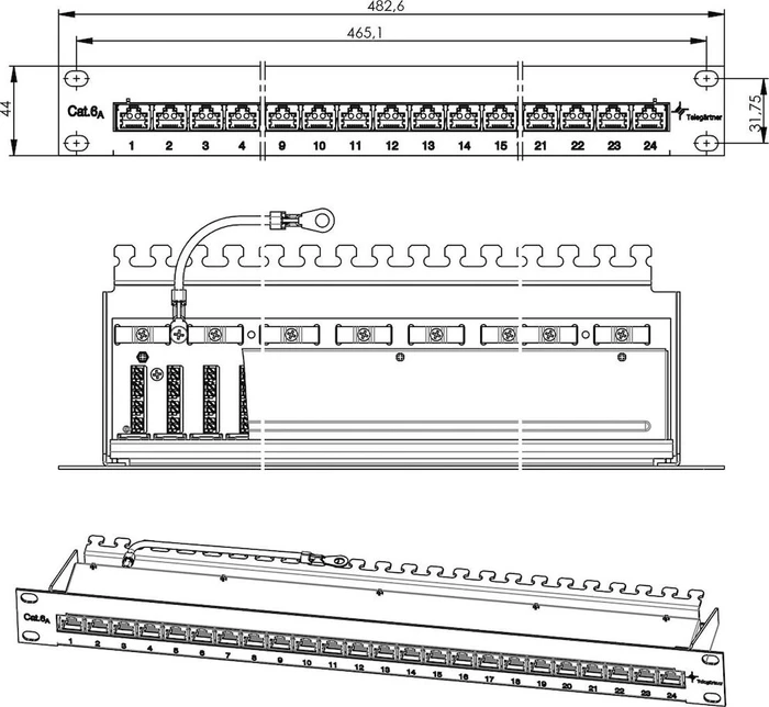 Telegärtner 19", 1HE