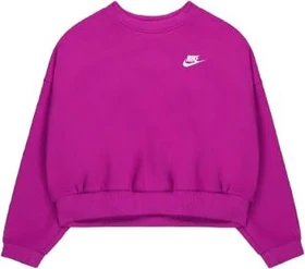 Nike Sportswear Club Fleece Sweatshirt hot fuchsia/white (Junior)