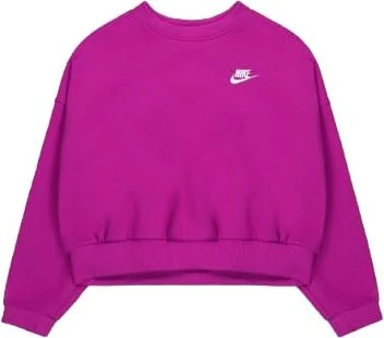 Nike Sportswear Club Fleece Sweatshirt hot fuchsia/white (Junior)