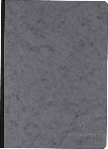 Clairefontaine Notizbuch grau, A5, glatt, Hardcover, 96 Blatt