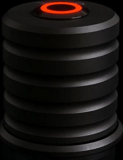 Alphacool Powerbutton, Taster schwarz, LED rot, Ein-/Ausschalter für PC, schwarz/rot