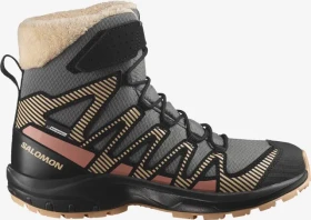 Salomon XA Pro V8 Winter Waterproof pewter/black/peach fuzz (Junior)