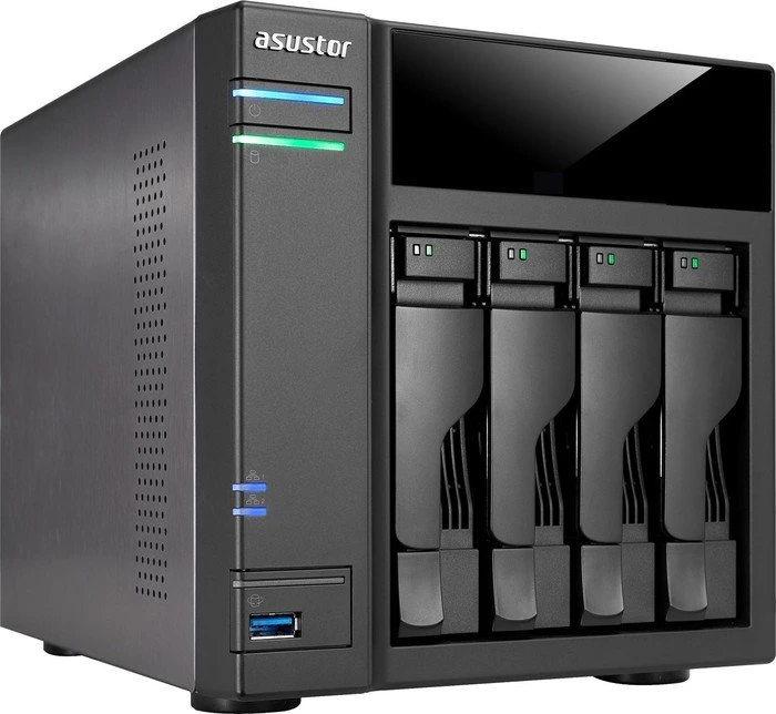 Asustor AS6104T, 2GB RAM, 2x RJ-45 1000Base-T, 3x USB-A 3.0