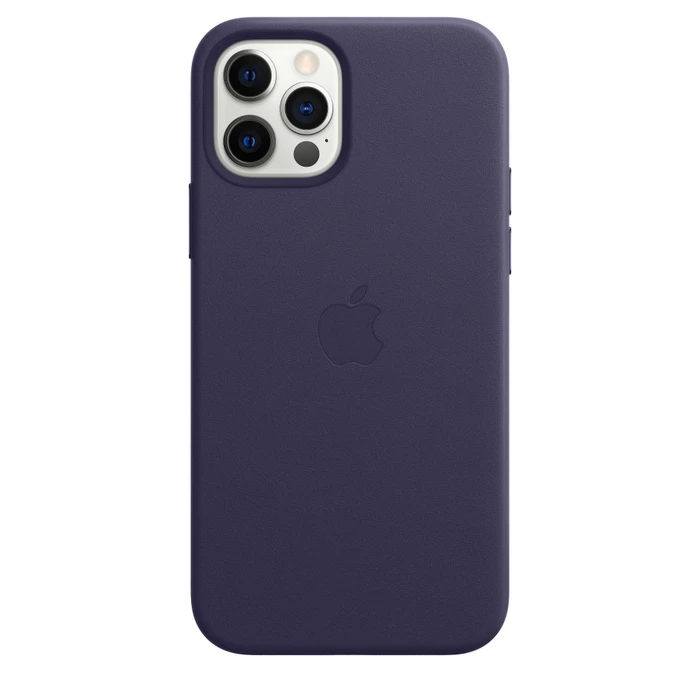 Apple Silikon Case mit MagSafe für iPhone 12/iPhone 12 Pro dunkelviolett