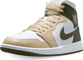 Nike Air Jordan 1 Mid white/rattan/medium olive (Damen)