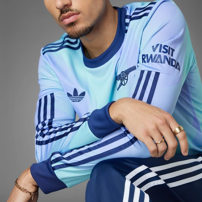adidas FC Arsenal 2024/2025 Ausweichtrikot langarm clear aqua/light flash purple (Herren)
