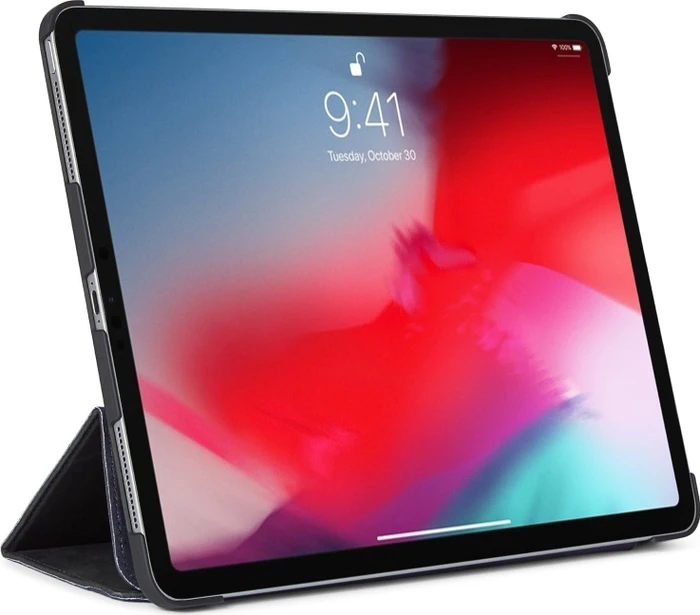Decoded Leder Slim Cover für iPad Pro 12.9" 2018, schwarz
