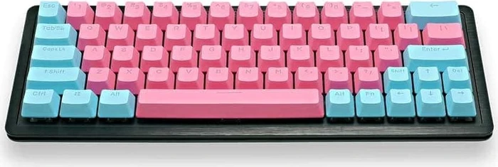 Mountain Mineral Keycap Set, Kunststoff (PBT) Double-Shot, blau/rosa, 113 Tasten (104+9), ANSI-US