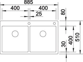 Blanco Claron 400/400-IF/A Durinox InFino Einbau Doppelspüle mit Ablauffernbedienung edelstahl