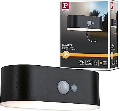 Paulmann Solar Sensor Wandleuchte Adya 2.5W schwarz