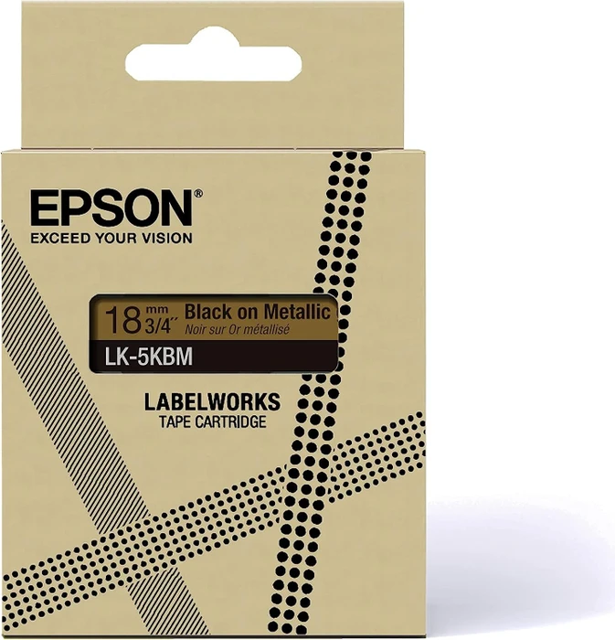 Epson LK-5KBM Beschriftungsband, 18mm, schwarz/mattgold