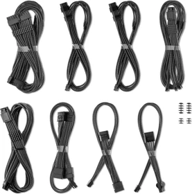 CableMod C-Series Pro ModMesh 12V-2x6 Cable Kit, Dual StealthSense, Corsair Type 4, carbon (CM-PCSR-16X2KIT-NKC-R-SS)