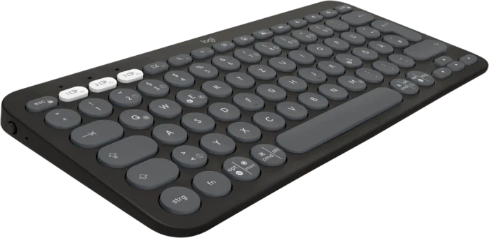 Logitech K380s Pebble Keys 2, schwarz/grau, Logi Bolt, USB/Bluetooth, DE