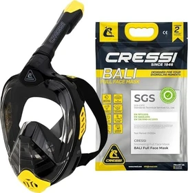 Cressi Bali Einglas-Schnorchelmaske schwarz/gelb