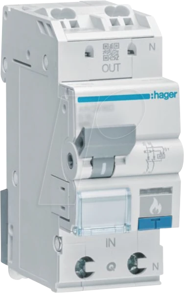 Hager Fehlerlichtbogen-Schutzeinrichtung AFDD mit LS-Schalter 1P+N 6kA C-10A 2M
