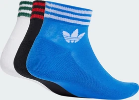 adidas Trefoil Ankle Socken schwarz/blau/weiß, 3 Paare