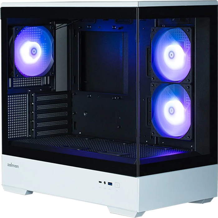 Zalman P30 BW, weiß/schwarz, Glasfenster