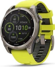 Garmin Fenix 8 47mm Sapphire Solar titanium/amp yellow-graphite