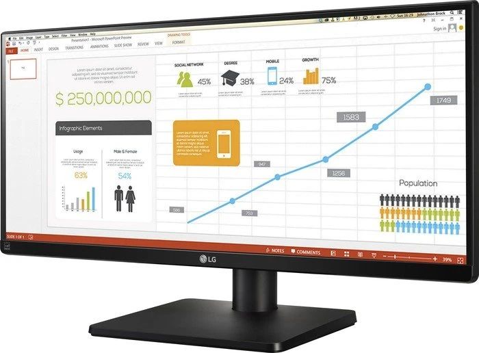 LG 34UB67-B, 34"