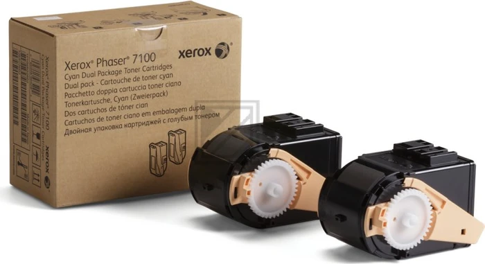 Xerox Toner 106R02602/106R02609 cyan hohe Kapazität, 2er-Pack