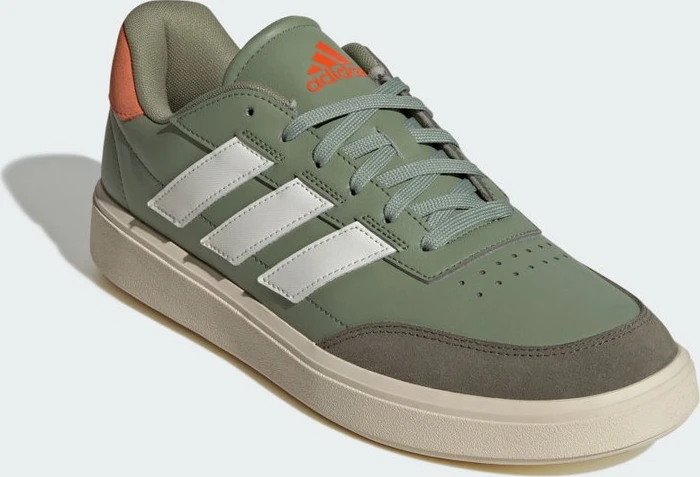 adidas Courtblock tent green/off white/impact orange (Herren)